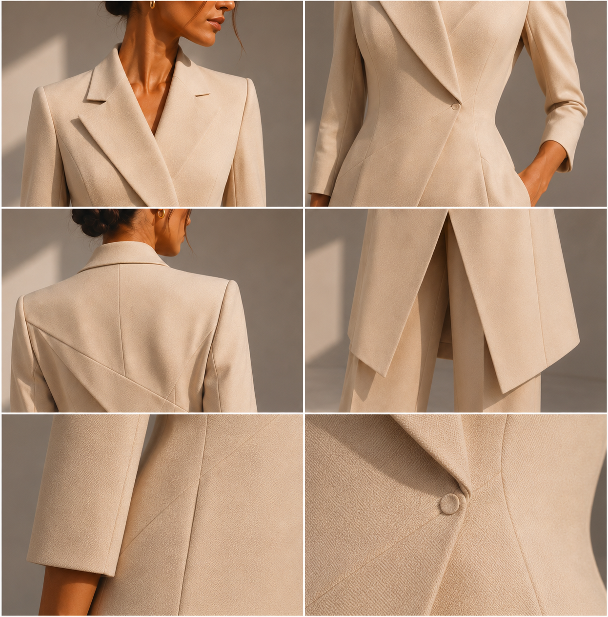 KDS Ivory Architectural Signature Coat Set