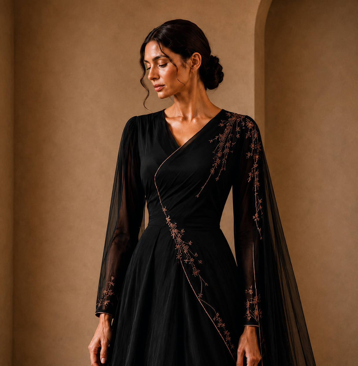 KDS Embroidered Flow Wrap Set