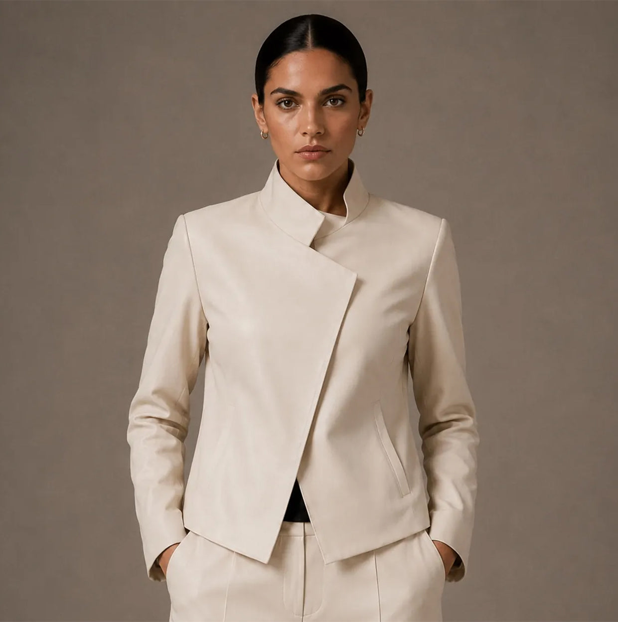 Modern Tailored Leather Jacket