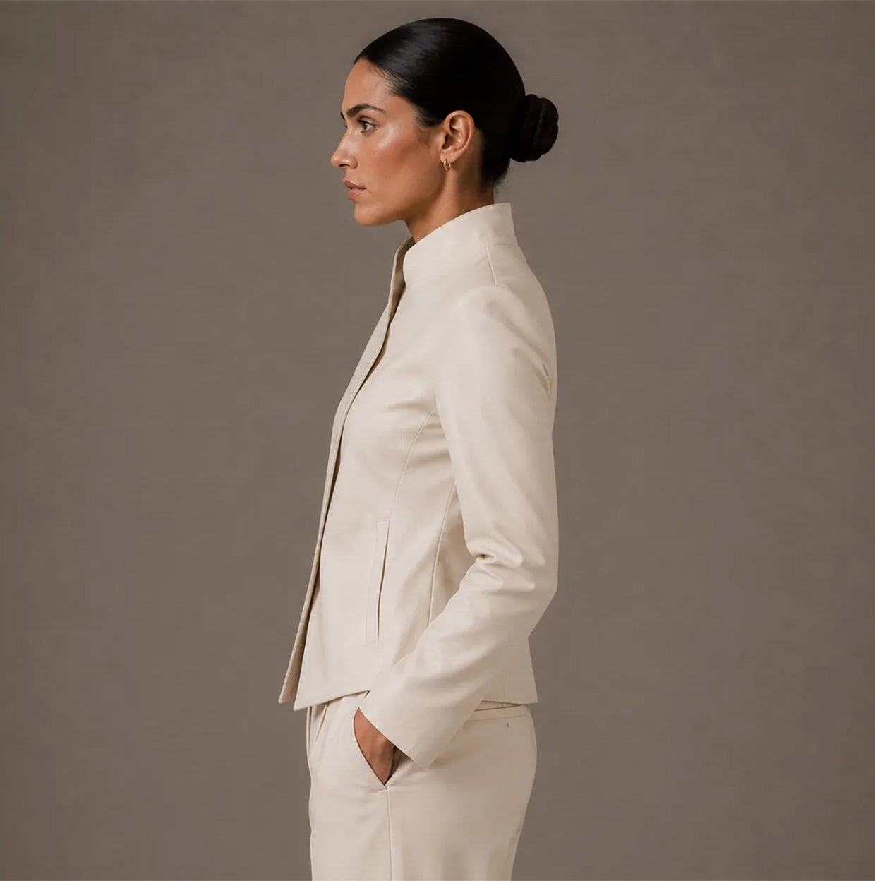 Modern Tailored Leather Jacket
