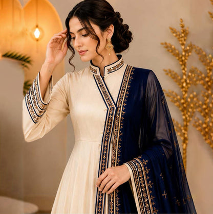 KDS Heritage Couture – Cream & Navy