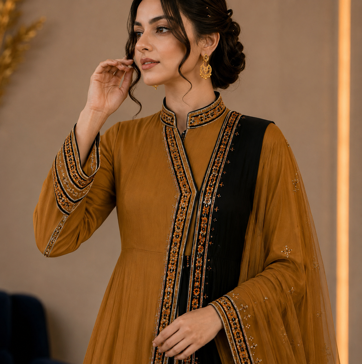 KDS Heritage Traditional Suit – Deep Mustard