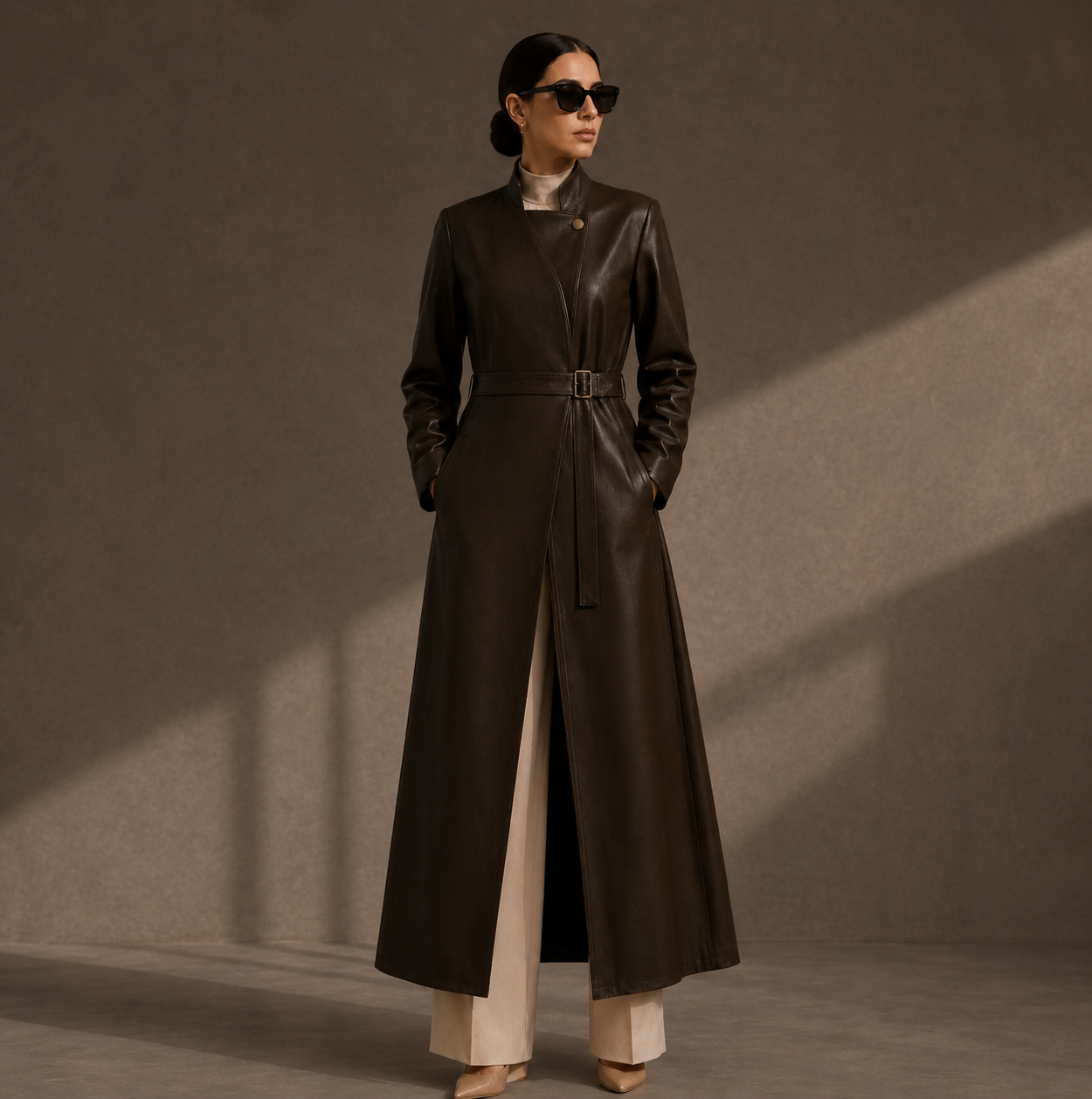 KDS Structured Leather Coat