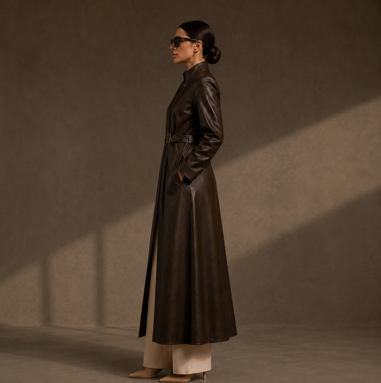 KDS Structured Leather Coat