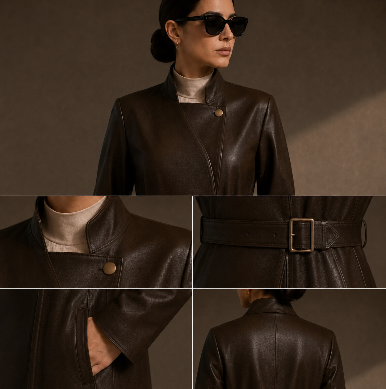 KDS Structured Leather Coat