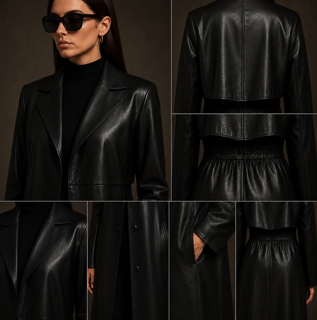 KDS Structured Leather Coat