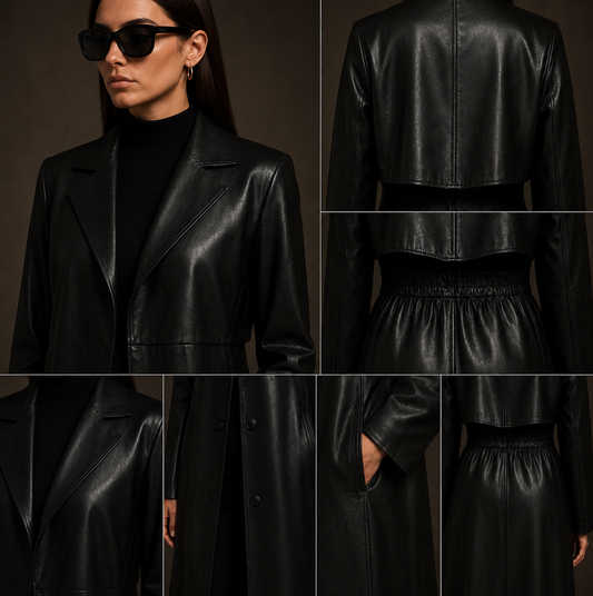 KDS Structured Leather Coat