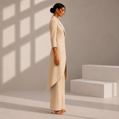 KDS Ivory Architectural Signature Coat Set