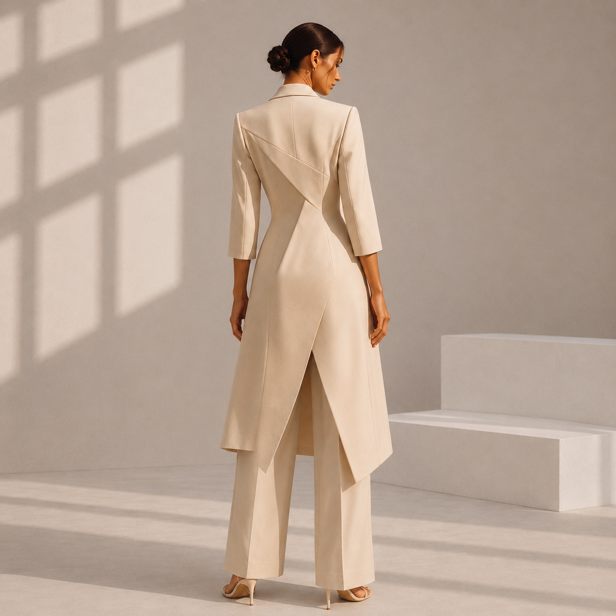 KDS Ivory Architectural Signature Coat Set