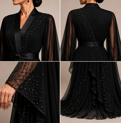 KDS Midnight Veil Party Manto