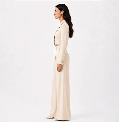 KDS Diagonal Power Line Cropped Suit