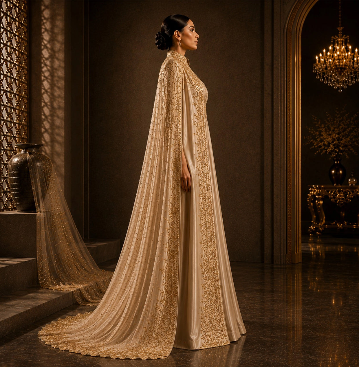 KDS Champagne Embroidery Couture Set