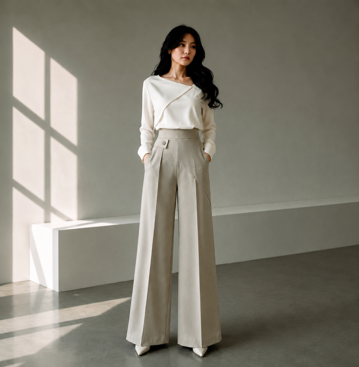 KDS Power Line Wide-Leg Pants.