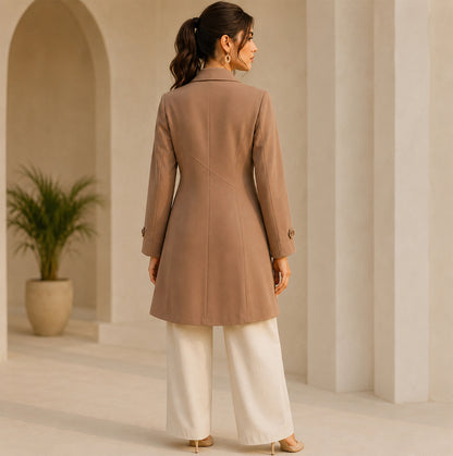 Modern Asymmetrical Draped Jacket