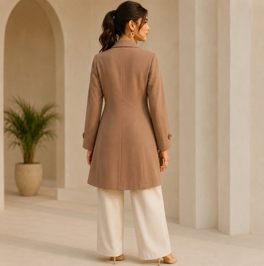 Modern Asymmetrical Draped Jacket