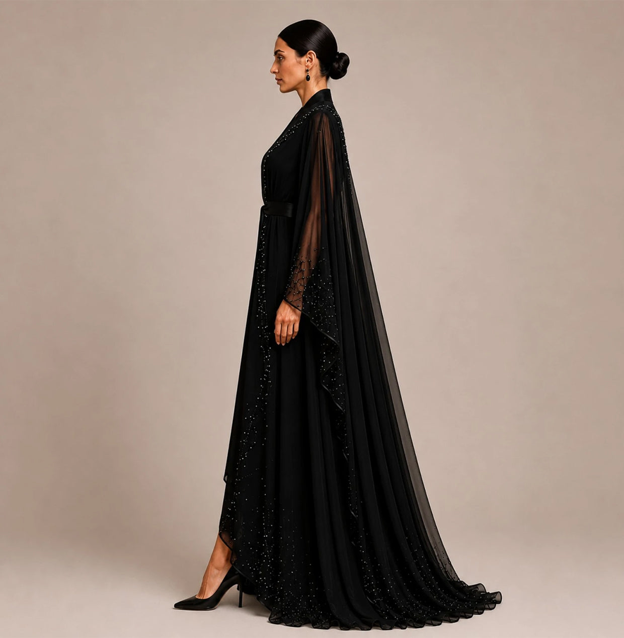 KDS Midnight Veil Party Manto